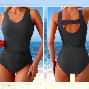 Black Two Piece Tankini Swimsuit
